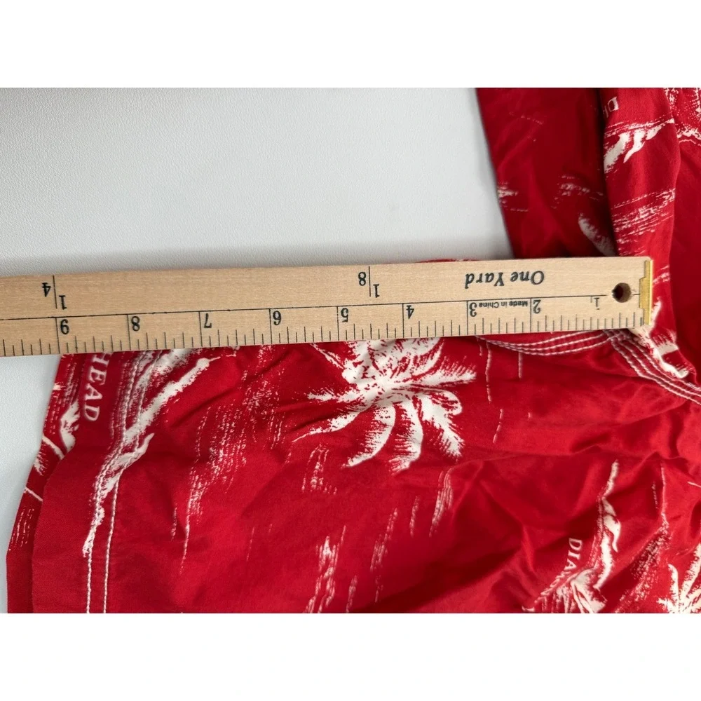 J. Crew Mens Red Hawaiian Islands‎ Cargo Board Shorts Swim Size 32